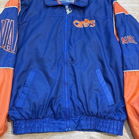 Vintage 90s Rare Cleveland Cavaliers Starter Windbreaker Jacket Cavs Medium - Picture 3 of 16
